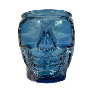 Bicchiere teschio blu