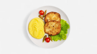 Куриные котлеты с пюре
