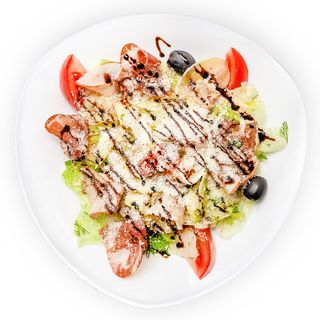 Салат з трьома видами м"яса та авокадо   (230г)