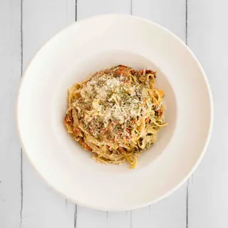 Pasta pesto e stracciatella