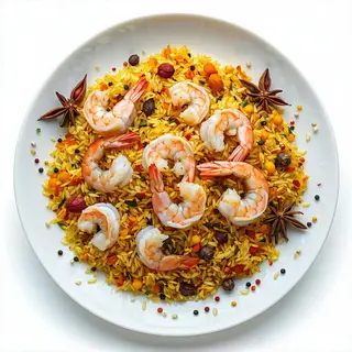 Prawn biryani