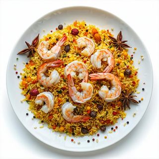 Prawn biryani
