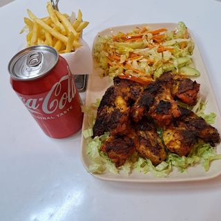 Chicken Wings com Batata e Coca 6 Unidades