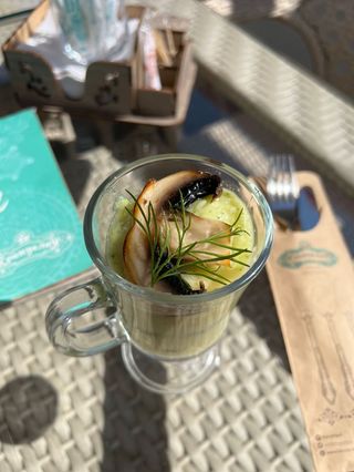 Королевское пюре с грибочками и шпинатом (200 гр.)