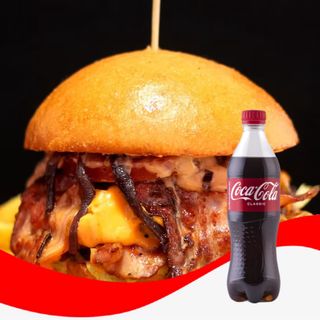 ორმაგი ბეკონ ბურგერი +1X კოკა-კოლა კლასიკი - 0,5ლ