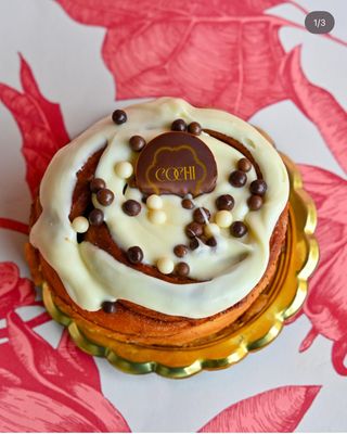 Cinnamon roll Nutella bianca