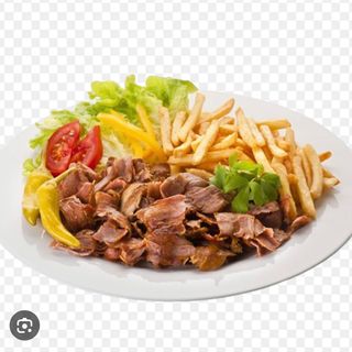 Menú Plato Kebab + Carne + Patatas + Ensalada +Refresco (33 Cl.)