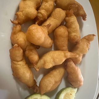 Galinha Frita com Gambas