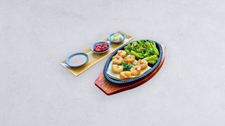 Krewetki królewskie w białym winie