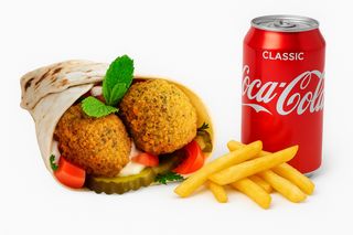 Piadina falafel + patatine fritte + bevanda a scelta