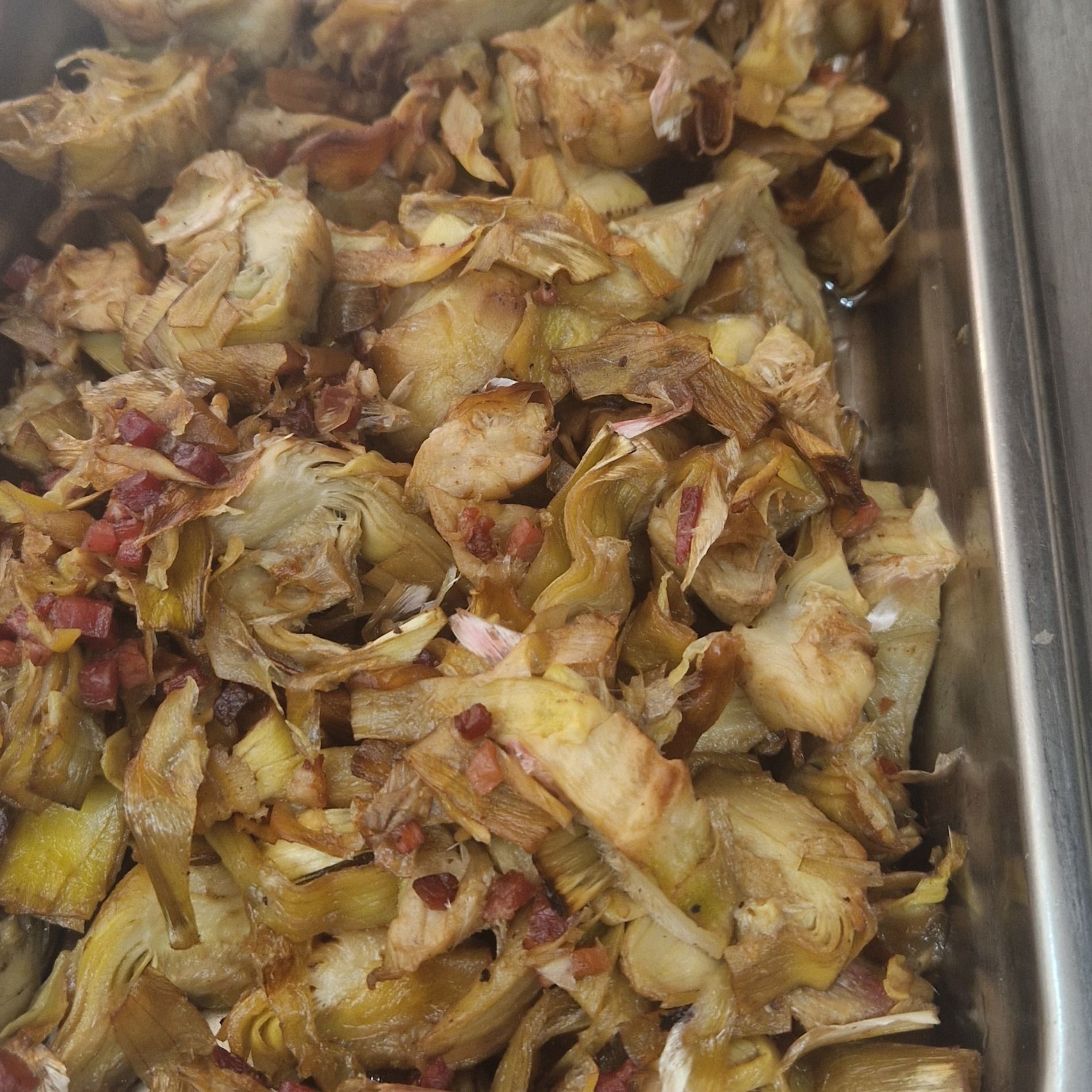 Alcachofas con jamón 
