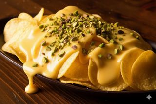 Fonduta e granella di pistacchio