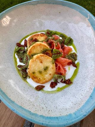 Солоні сирники з лососем