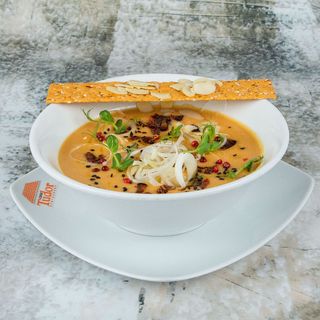 Supă cremă de praz cu bacon