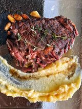 Grass fed free range ribeye stake