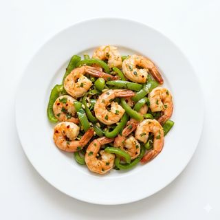 Gambas Con Pimientos Verdes
