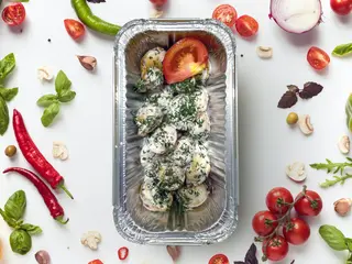 Пельмени куриные в сливочном соусе