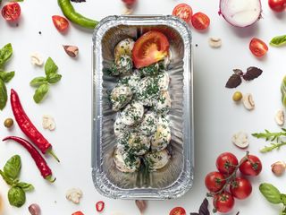 Пельмени куриные в сливочном соусе