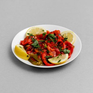 Porzione di peperoni arrosto