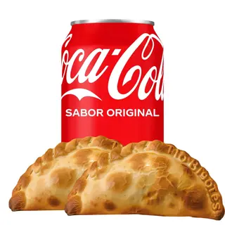 2 Empanadas + 1 Bebida Coca-Cola