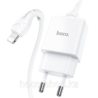 Зарядное устройство N9 Hoco с кабелем Lightning, White 