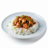 Plato De Pollo Con Arroz Y Ensalada