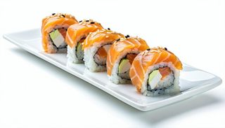 Uramaki sake Philadelphia rolls