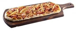 Pizza alla pala wurstel e patatine