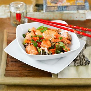 Makaron z krewetkami