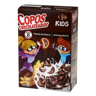 Copos De Cereales Chocolateados Carrefour Kids 500 Gr.