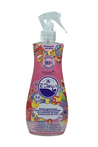 2CLEAN - Solutie Igienizanta pentru Spalarea Jucariilor, 400 ML