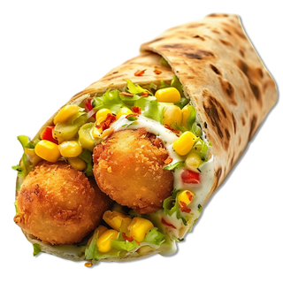 Wrap Vegetarian Delight & Fries