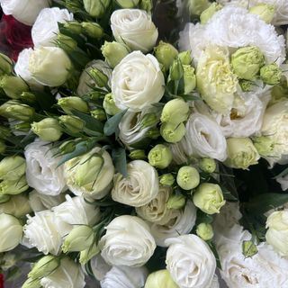 Mazzo di lisianthus  bianco