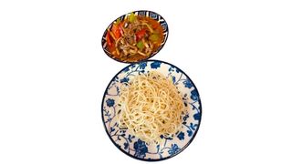 Noodles with meat & mushroom