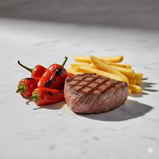 Filete de ternera pimientos piquillo