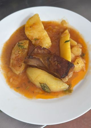 Mancare de cartofi cu afumatura