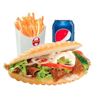 Menú Kebab Solo Carne y salsas (sin enslada)