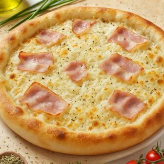 Carbonara Pizza Mediana Individual Masa fina  30cm