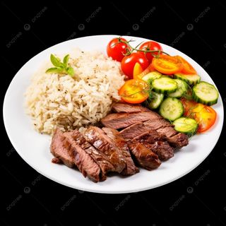 Plato De Carne Con Arroz