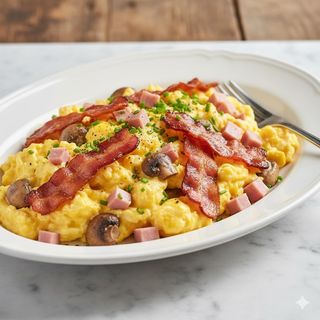 Huevos Revueltos Con Bacon