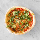 Pizza De Verduras Frescas Y Queso Rulo De Cabra (Sin Gluten)