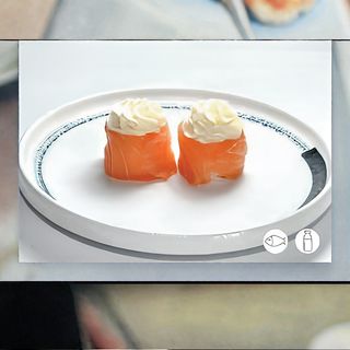 129 Flower salmone - 2 pezzi