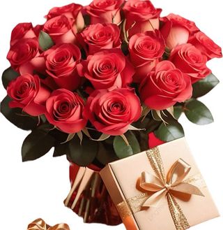 Vase Rouge Fleur Chocolat