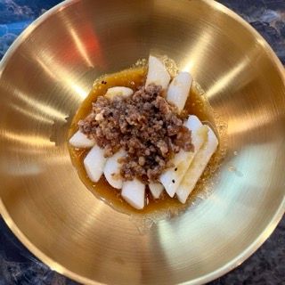 Gnocchi di riso coreani al manzo