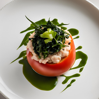 30.  Tomate XL De Pagés Relleno de Bonito y Mayonesa Japonesa 