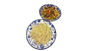 Noodles with shredded potato