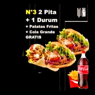 Oferta para Tres Personas (1 dürüm. 2 pita) 