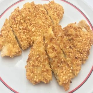 Pollo Empanado Con Almendras