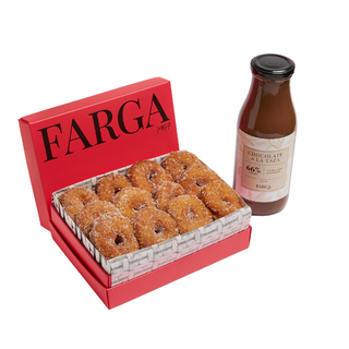 Buñuelos de l'Empordà y Chocolate a la Taza