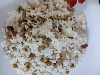 Mixed Rice with Beans and Local Stew